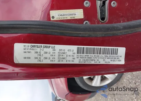 2012 Jeep Compass Latitude from USA, damaged, VIN 1C4NJDEB1CD588704